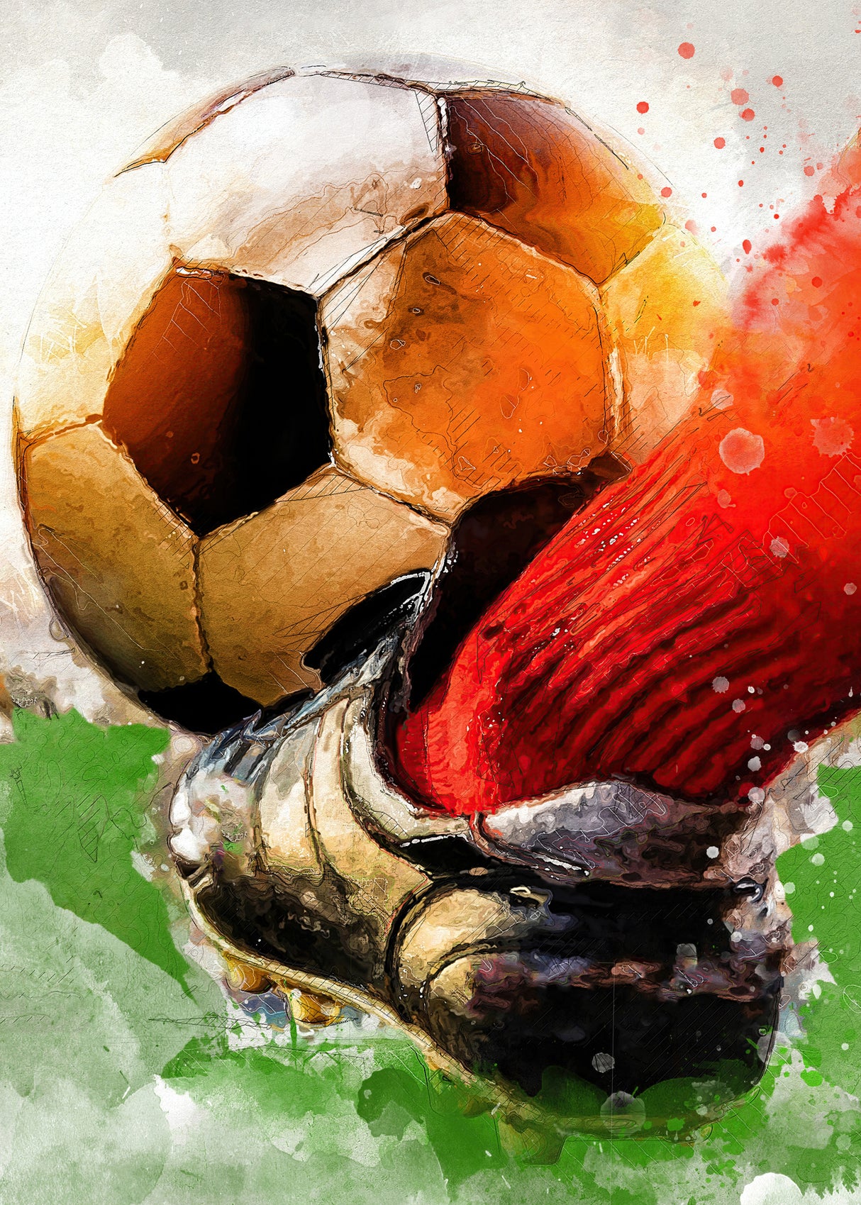 Football 2 sport art Poster och Canvastavla
