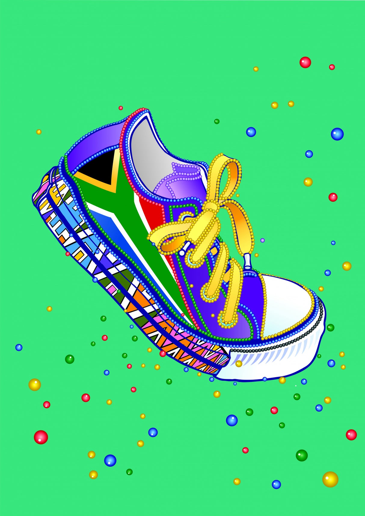 Sneaker South African Township Dance Poster och Canvastavla