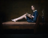 das Mädchen mit dem Buch Poster och Canvastavla