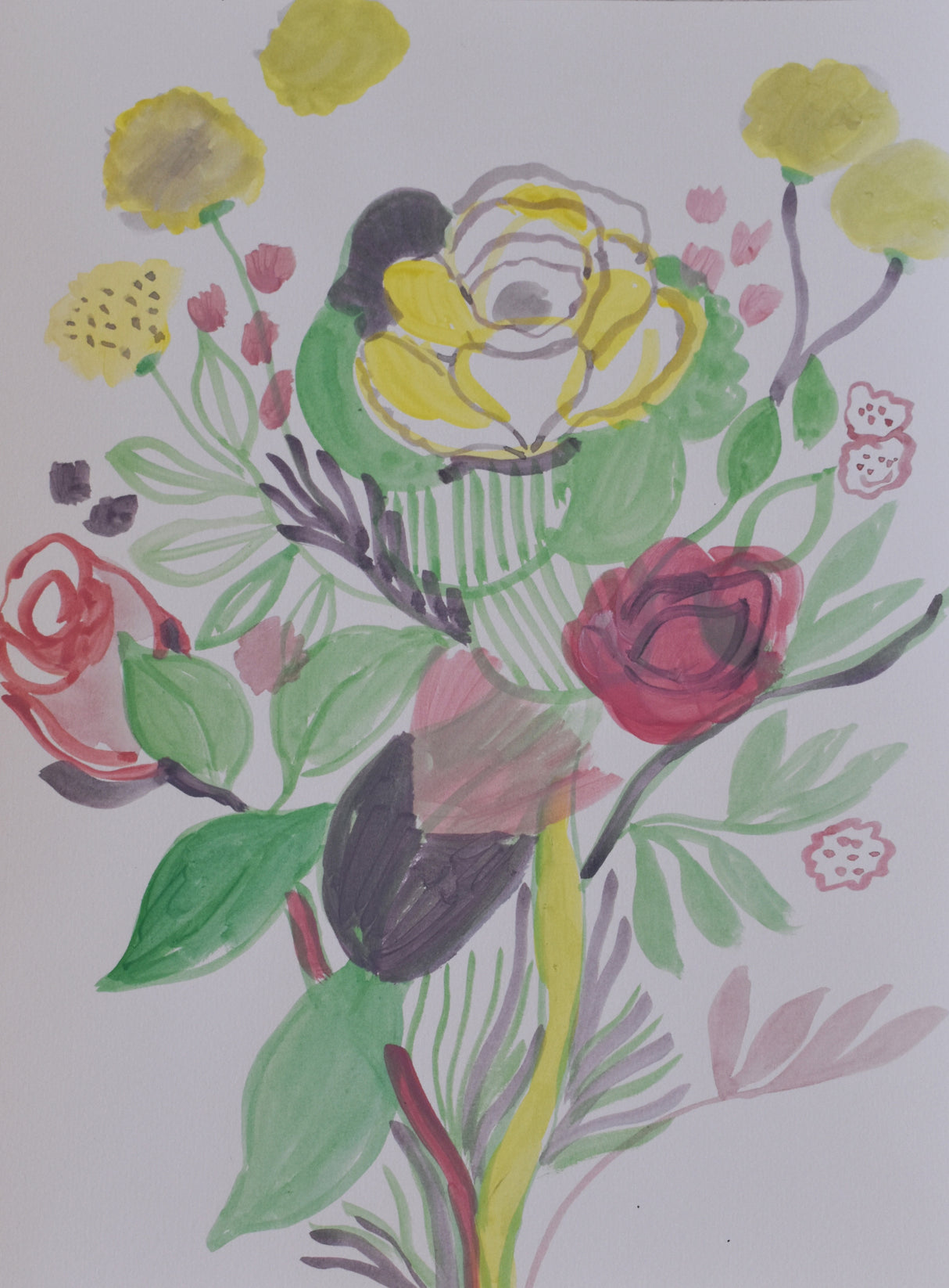 Yellow Flowers Poster och Canvastavla