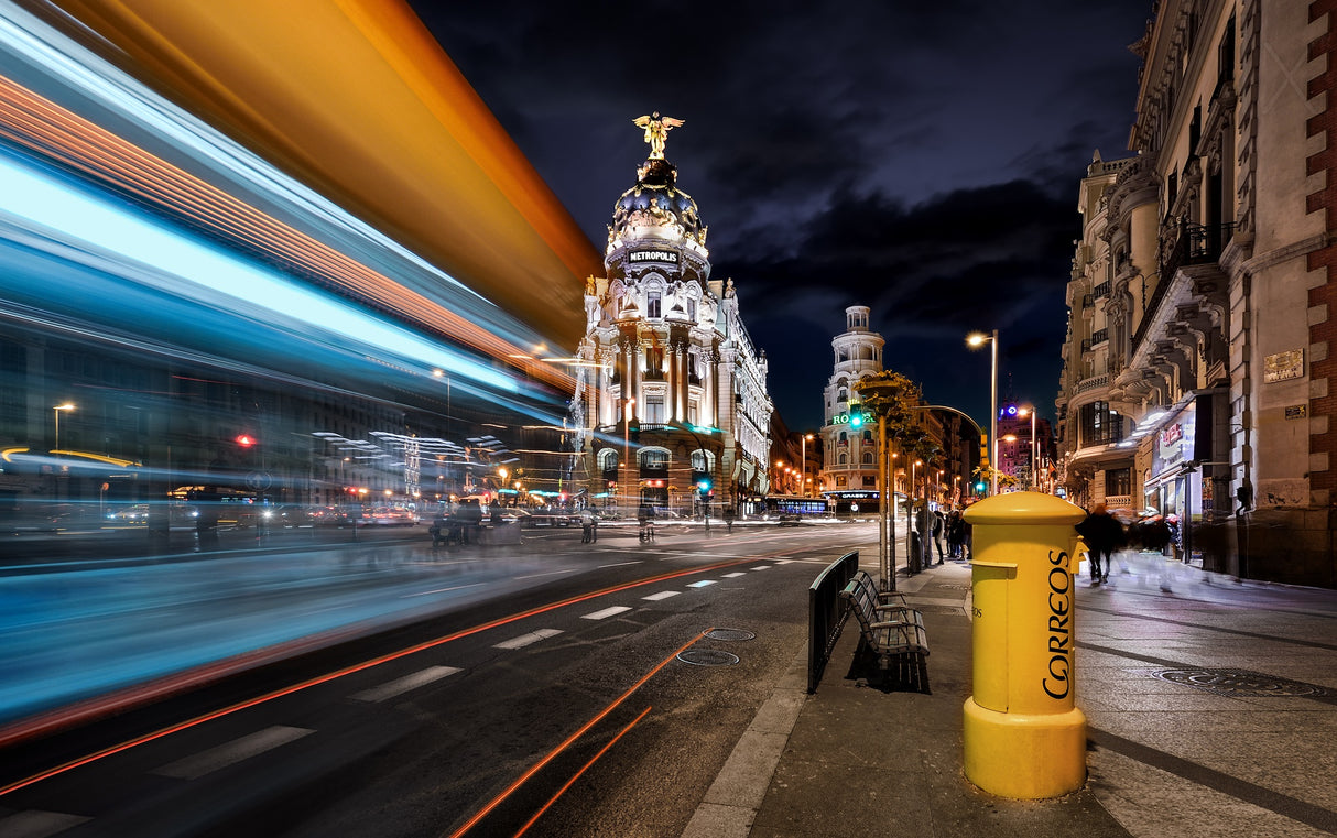 Madrid City Lights III Poster och Canvastavla