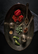 Fresh and dried spices Poster och Canvastavla