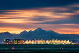 Denver International Airport in dusk with Longs Peak as background Poster och Canvastavla