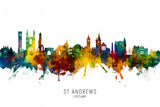 St Andrews Scotland Skyline Poster och Canvastavla