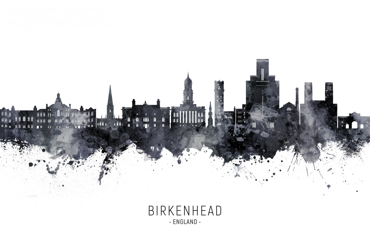 Birkenhead England Skyline Poster och Canvastavla