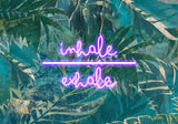 Inhale Exhale neon jungle landscape Poster och Canvastavla