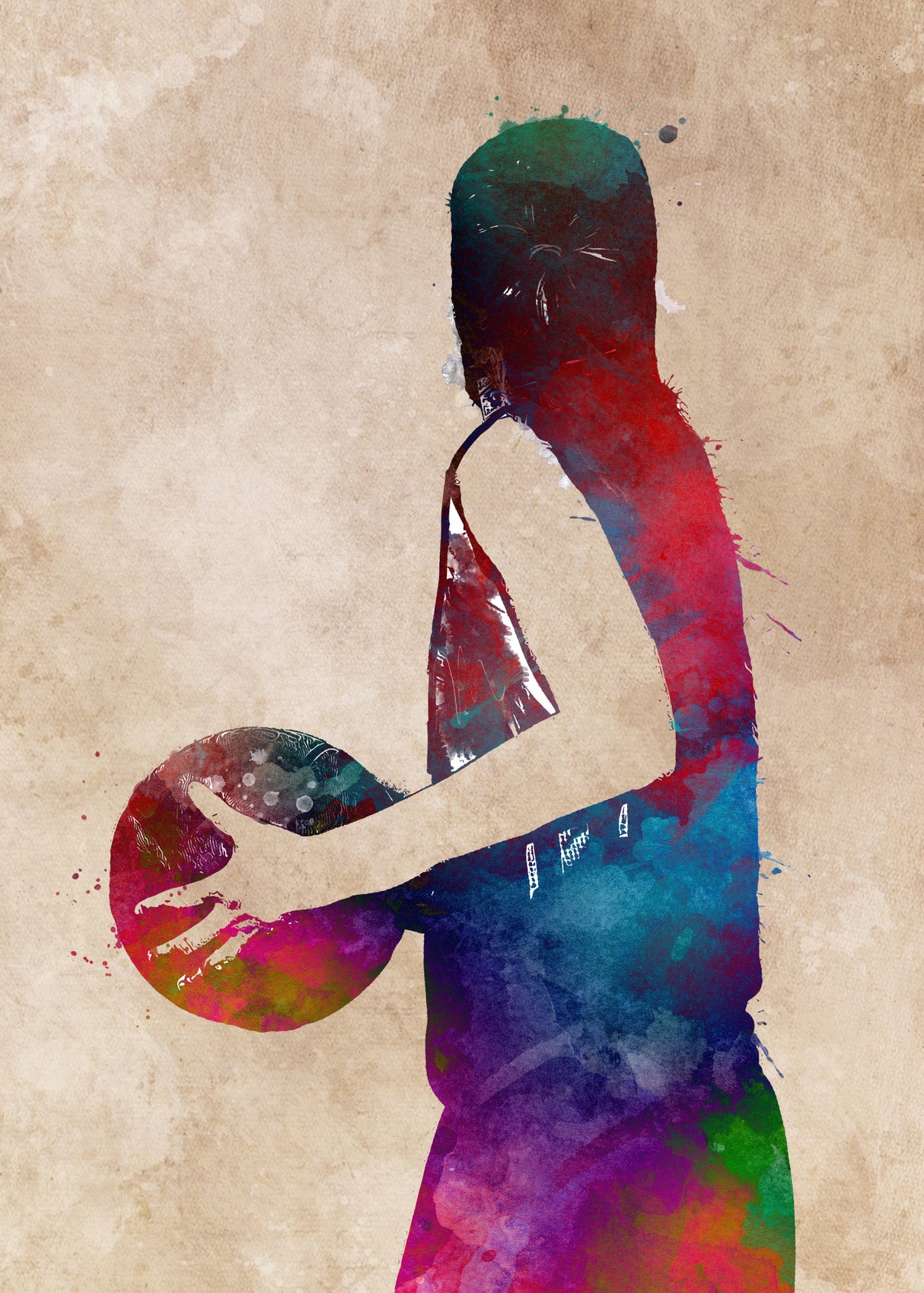 Basketball Sport Art 19 Poster och Canvastavla