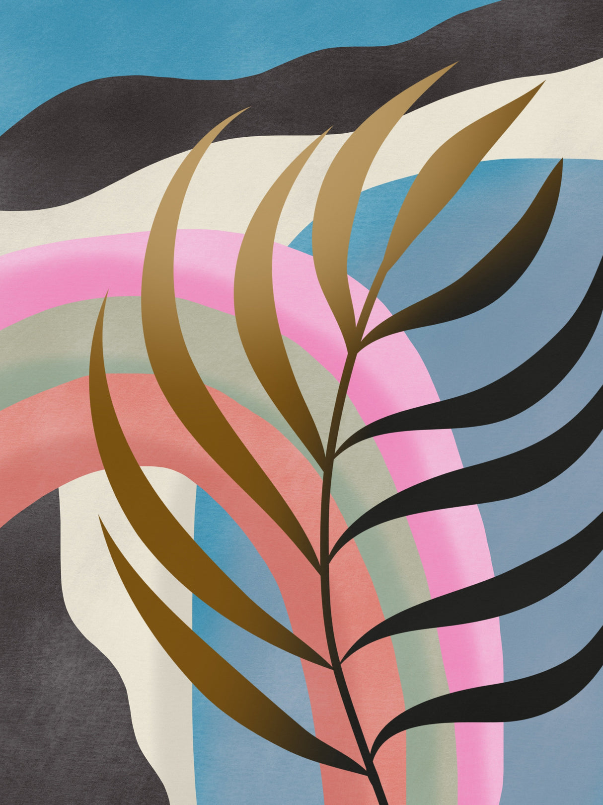 Tropical Rainbow Plant Poster och Canvastavla