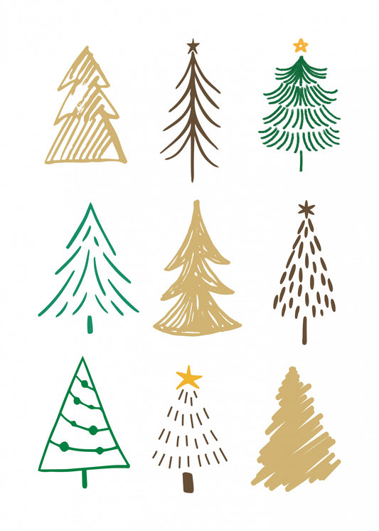 Christmas Trees 1 Poster och Canvastavla