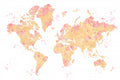Amanda world map silhouette Poster och Canvastavla