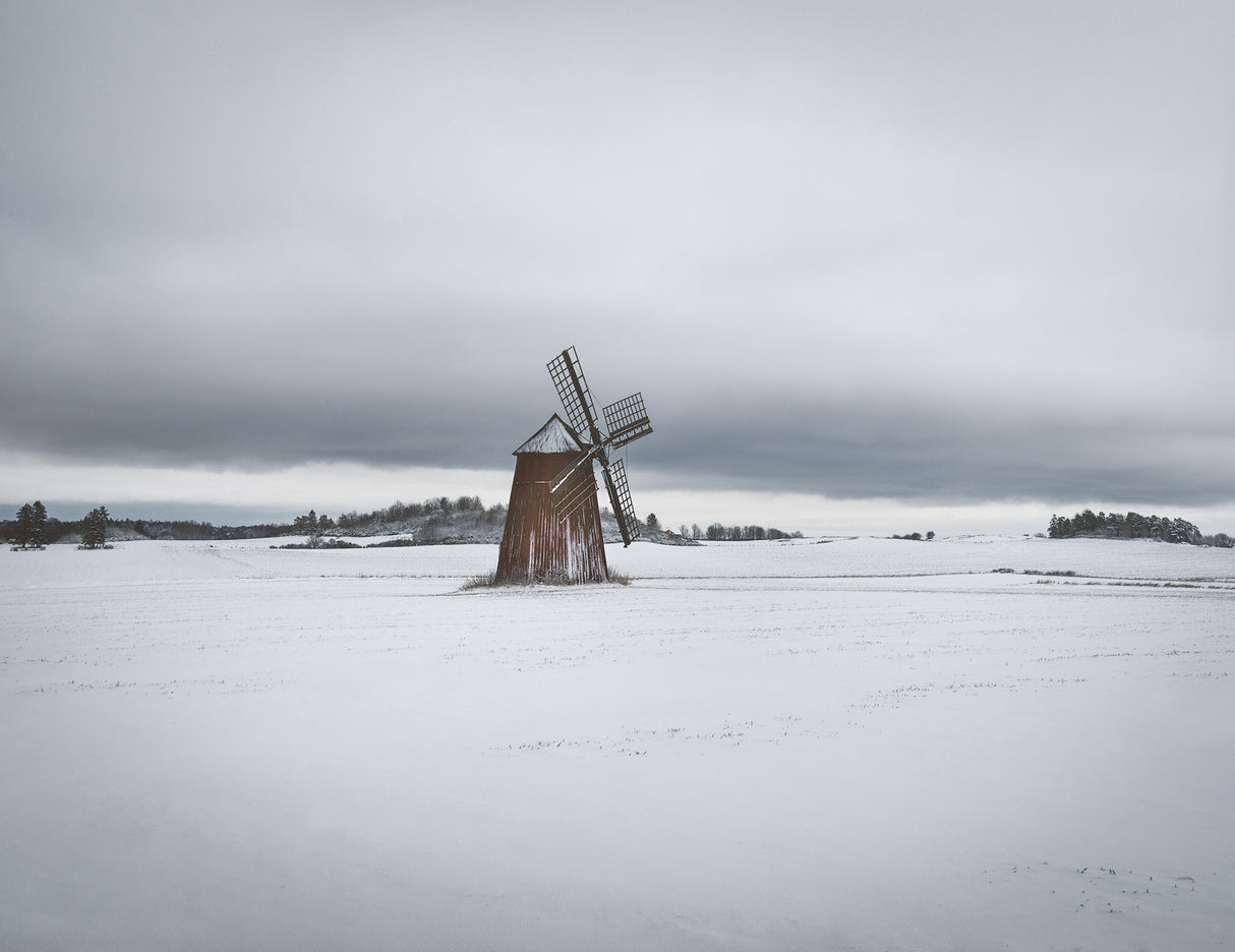 Moody windmill Poster och Canvastavla