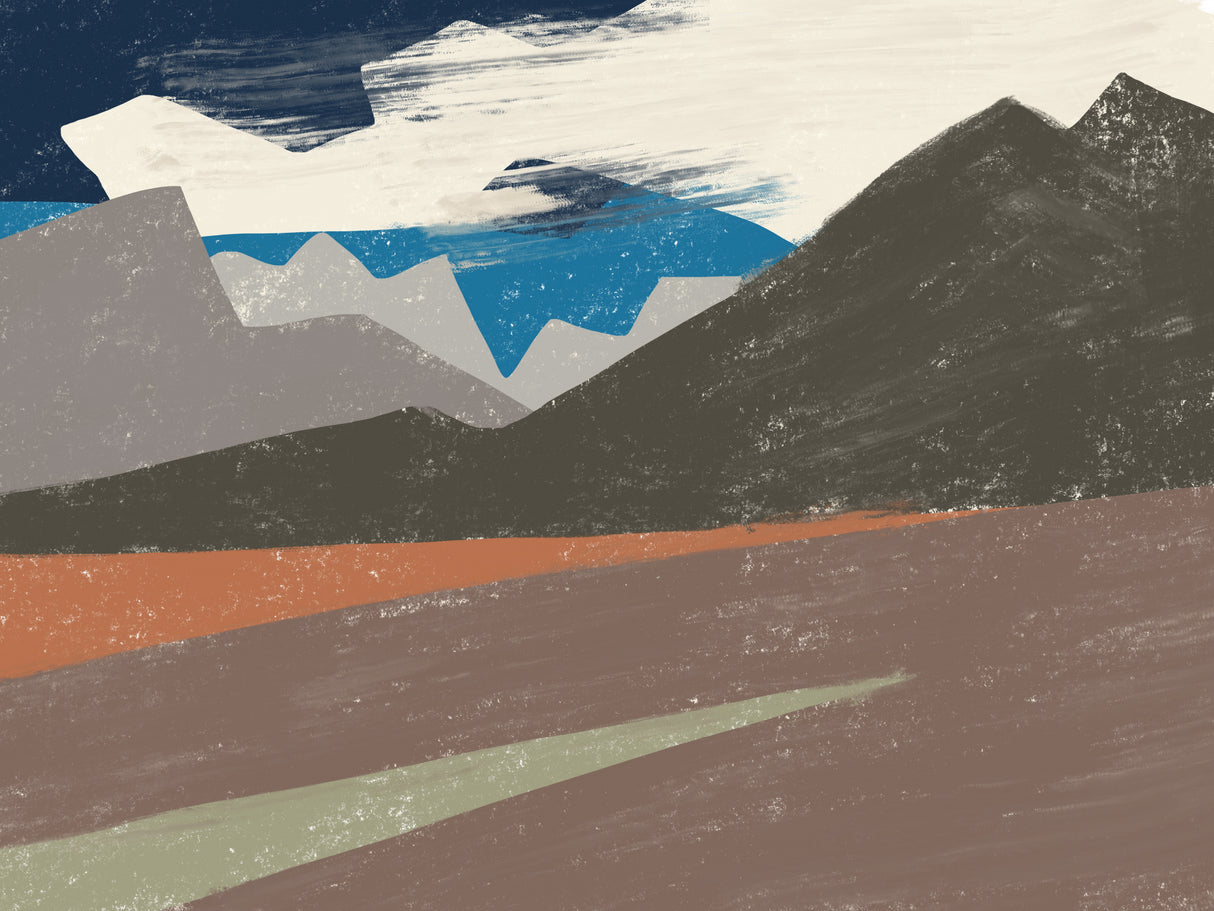 Abstract Landscape Shape Study Poster och Canvastavla