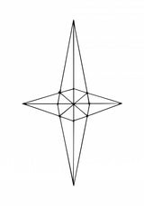 Grid Star White Poster och Canvastavla