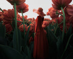 Woman and flower Poster och Canvastavla