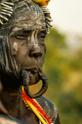 Mursi Woman Poster och Canvastavla