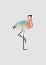 Pastel Flamingo Poster och Canvastavla