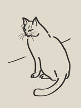Line Art Cat Drawing 3 Poster och Canvastavla