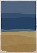 Modern Blue and Brown Poster och Canvastavla