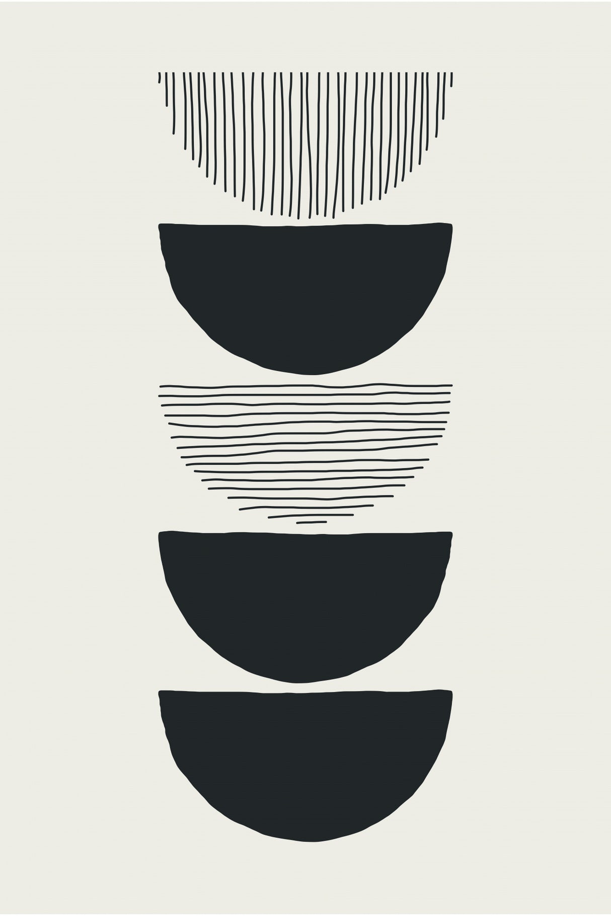 Circles and Lines #1 Poster och Canvastavla