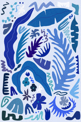 Blue Garden Colors and Shapes Poster och Canvastavla
