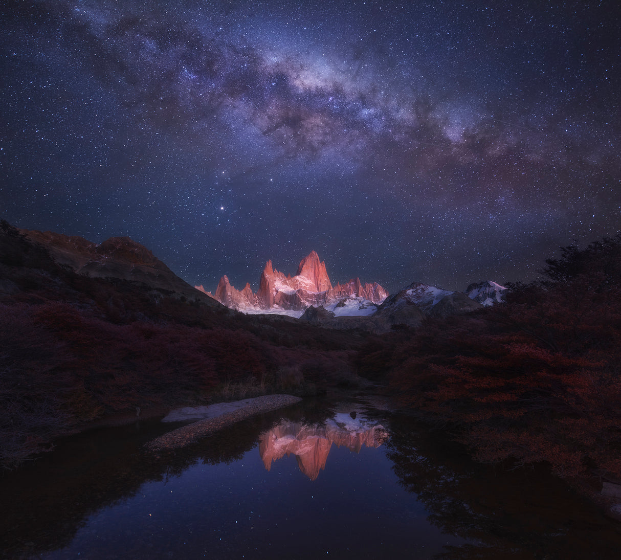 Patagonia Autumn Night Poster och Canvastavla