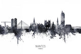 Nantes France Skyline Poster och Canvastavla