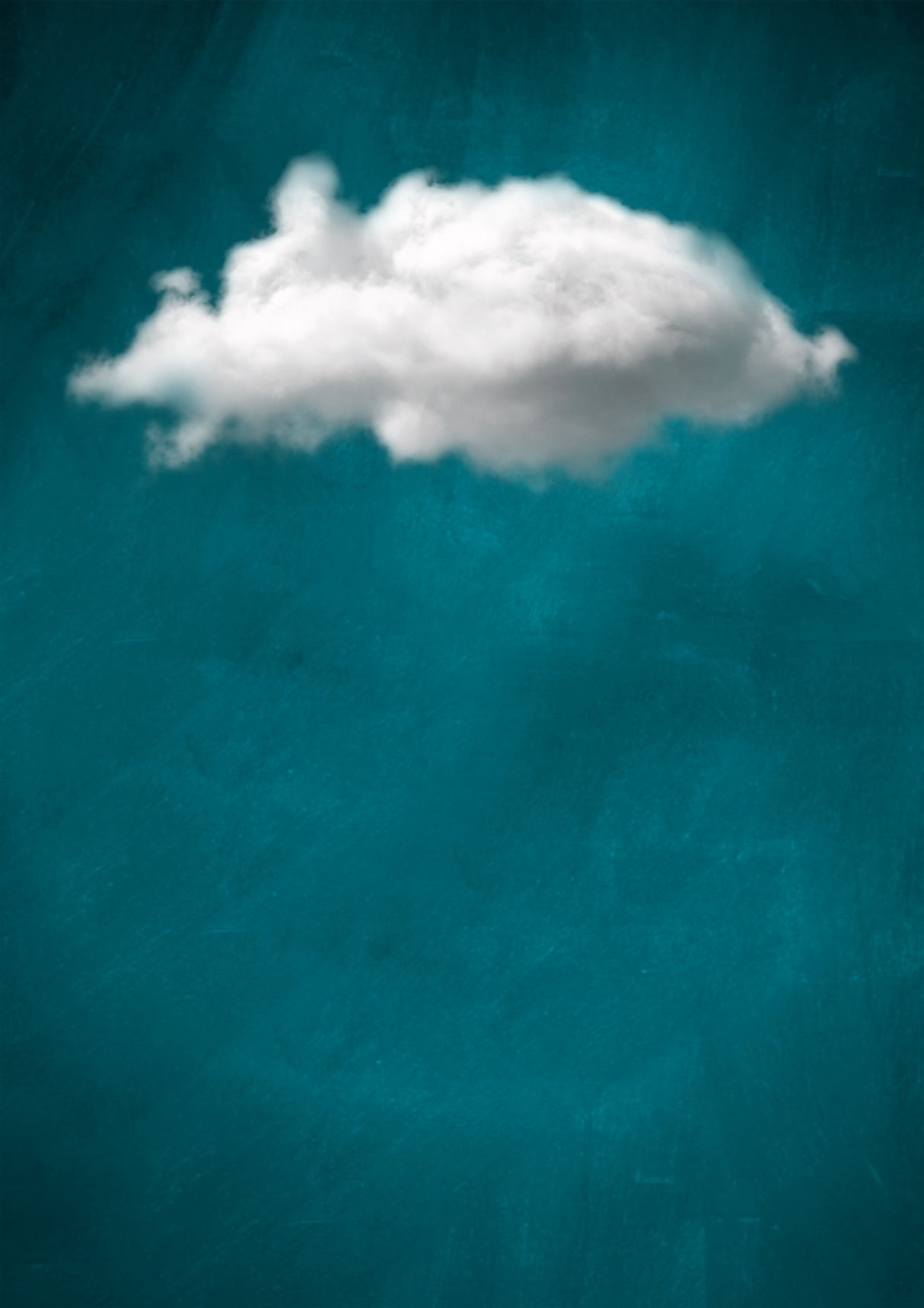 Teal Cloud No 1 Poster och Canvastavla