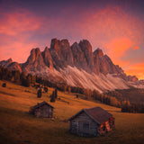 Cabins In The Dolomites Poster och Canvastavla