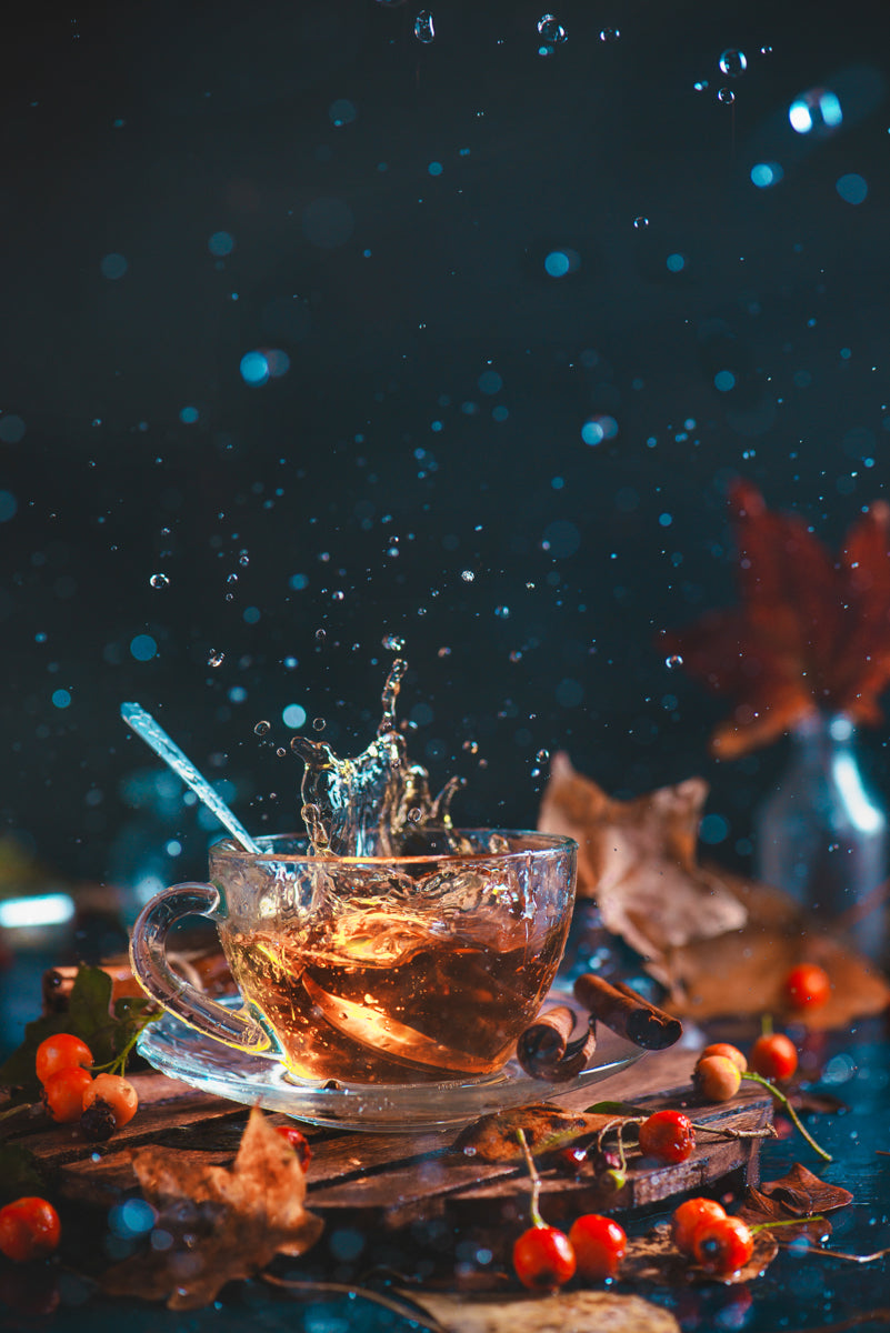 Autumn Teatime Poster och Canvastavla