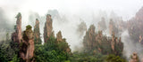 Cloud-shrouded Zhangjiajie Poster och Canvastavla