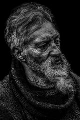 Homeless Man Portrait Poster och Canvastavla