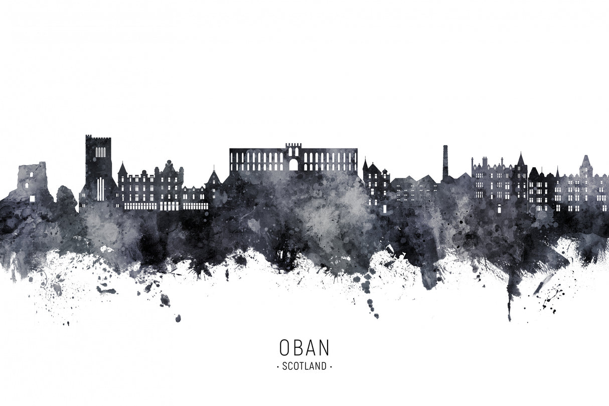 Oban Scotland Skyline Poster och Canvastavla