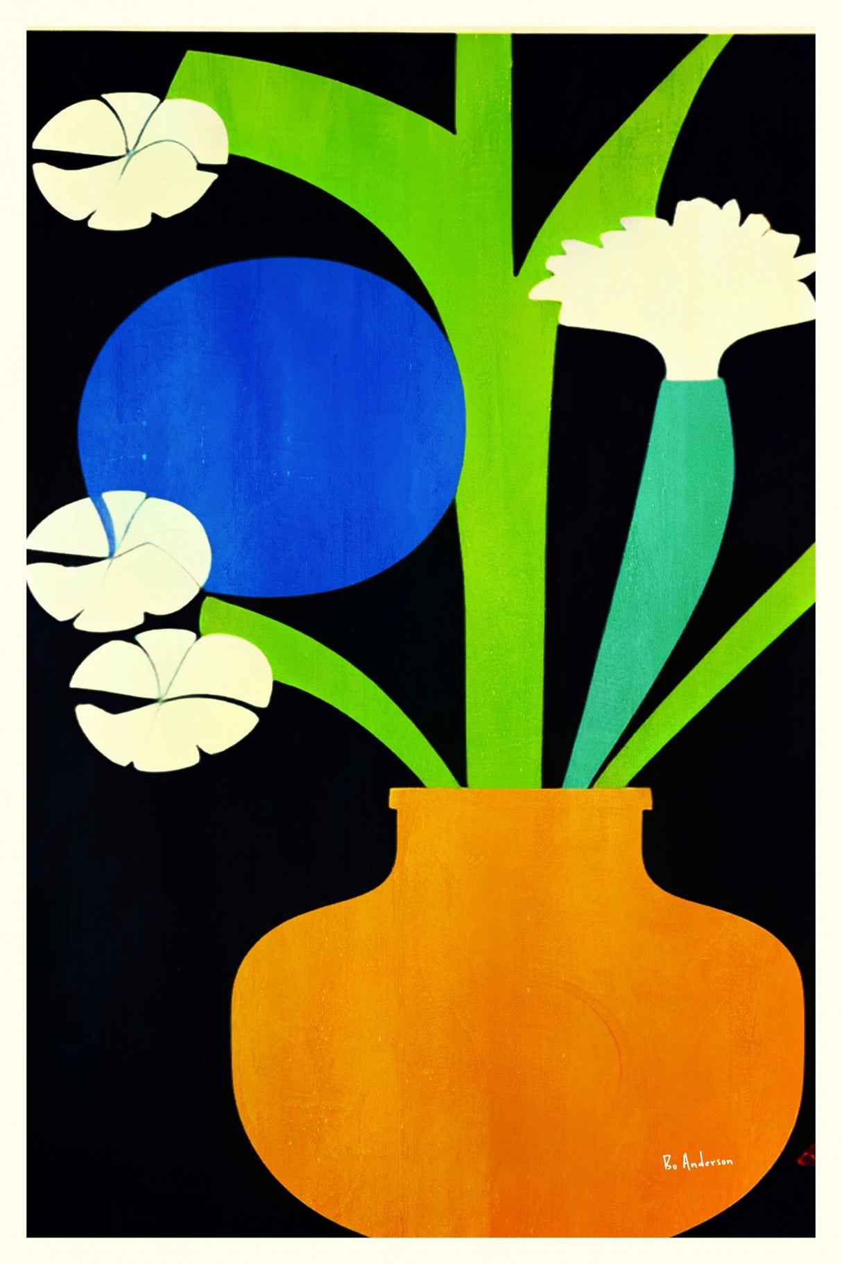 Weisse Blumen, Berlin Poster och Canvastavla