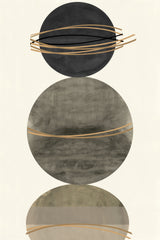 3 Grey and Gold Spheres 2 Poster och Canvastavla