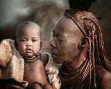Ovahimba Baby and Grandmother Poster och Canvastavla