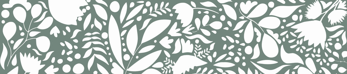 Scandi green white pattern Poster och Canvastavla