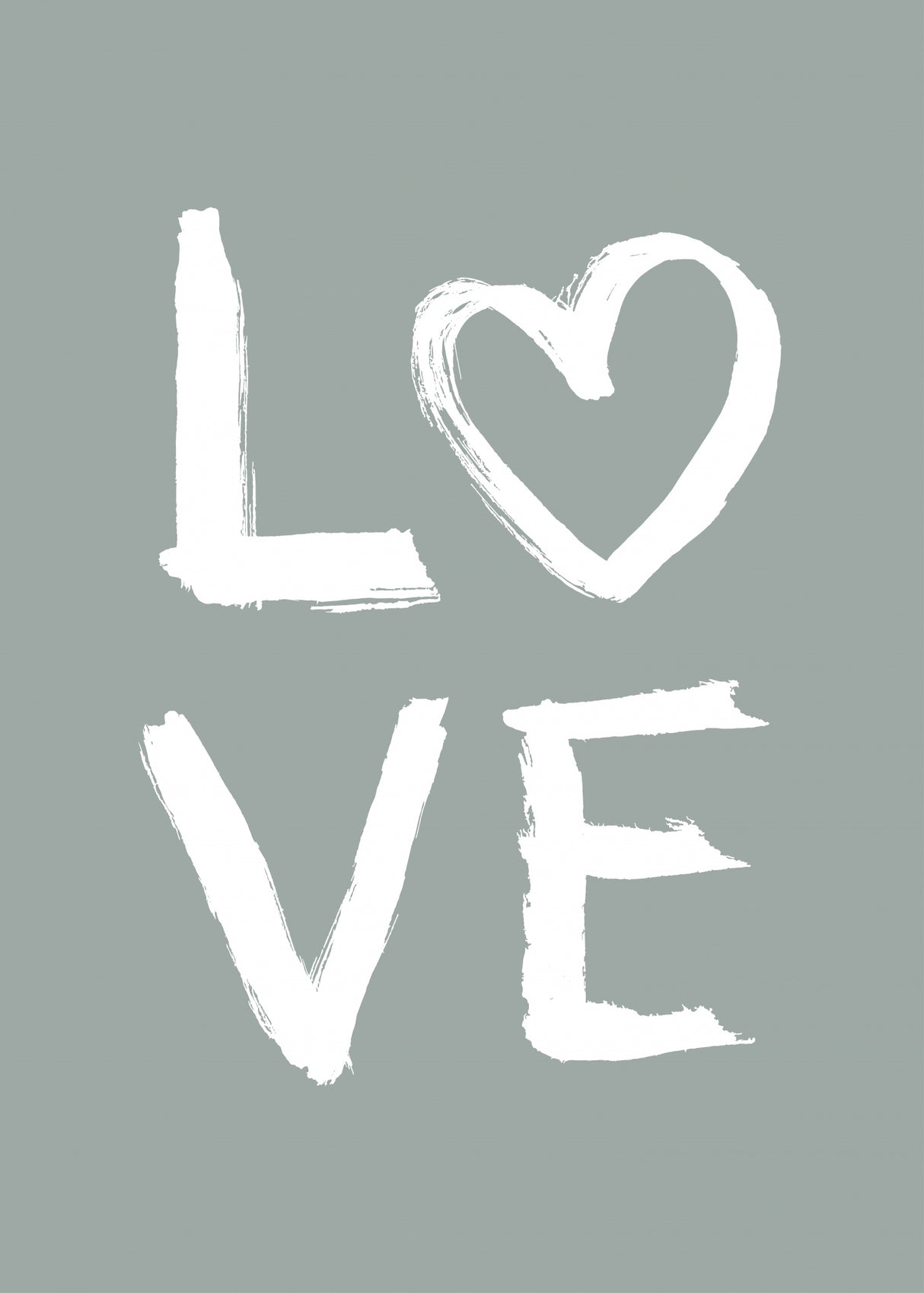 LOVE Toothy Green Poster och Canvastavla
