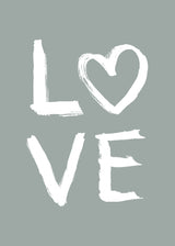 LOVE Toothy Green Poster och Canvastavla