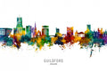 Guildford England Skyline Poster och Canvastavla