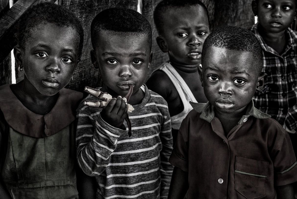 Children at school in Ghana Poster och Canvastavla