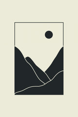 Black Minimal Mountains #2 Poster och Canvastavla