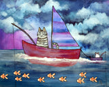 Fishing Poster och Canvastavla