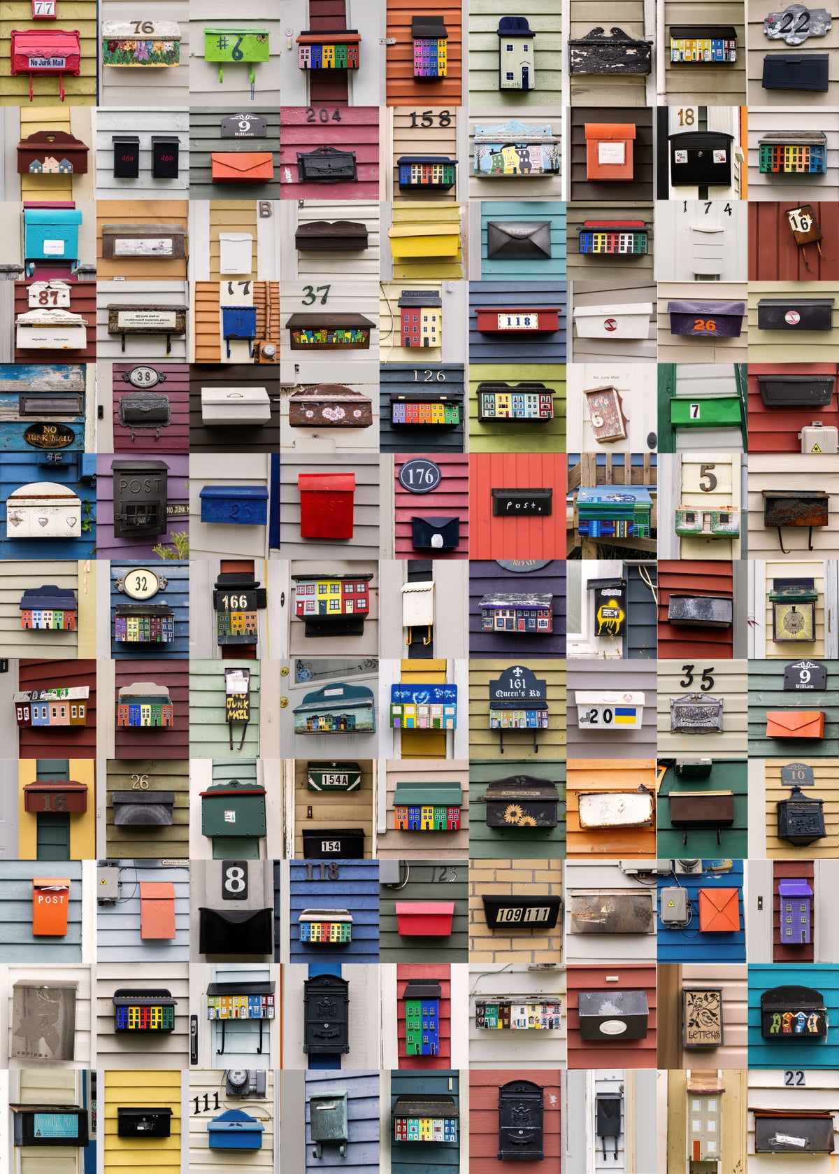 108 Colorful mailboxes collection Poster och Canvastavla