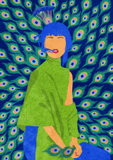 peacock woman Poster och Canvastavla