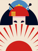 Geisha Girl Retro Minimalist Design Poster och Canvastavla