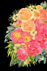 Rekha floral art in bright watercolor Poster och Canvastavla