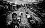 The problem of drinking water in a rohingya refugee camp- Bangladesh Poster och Canvastavla