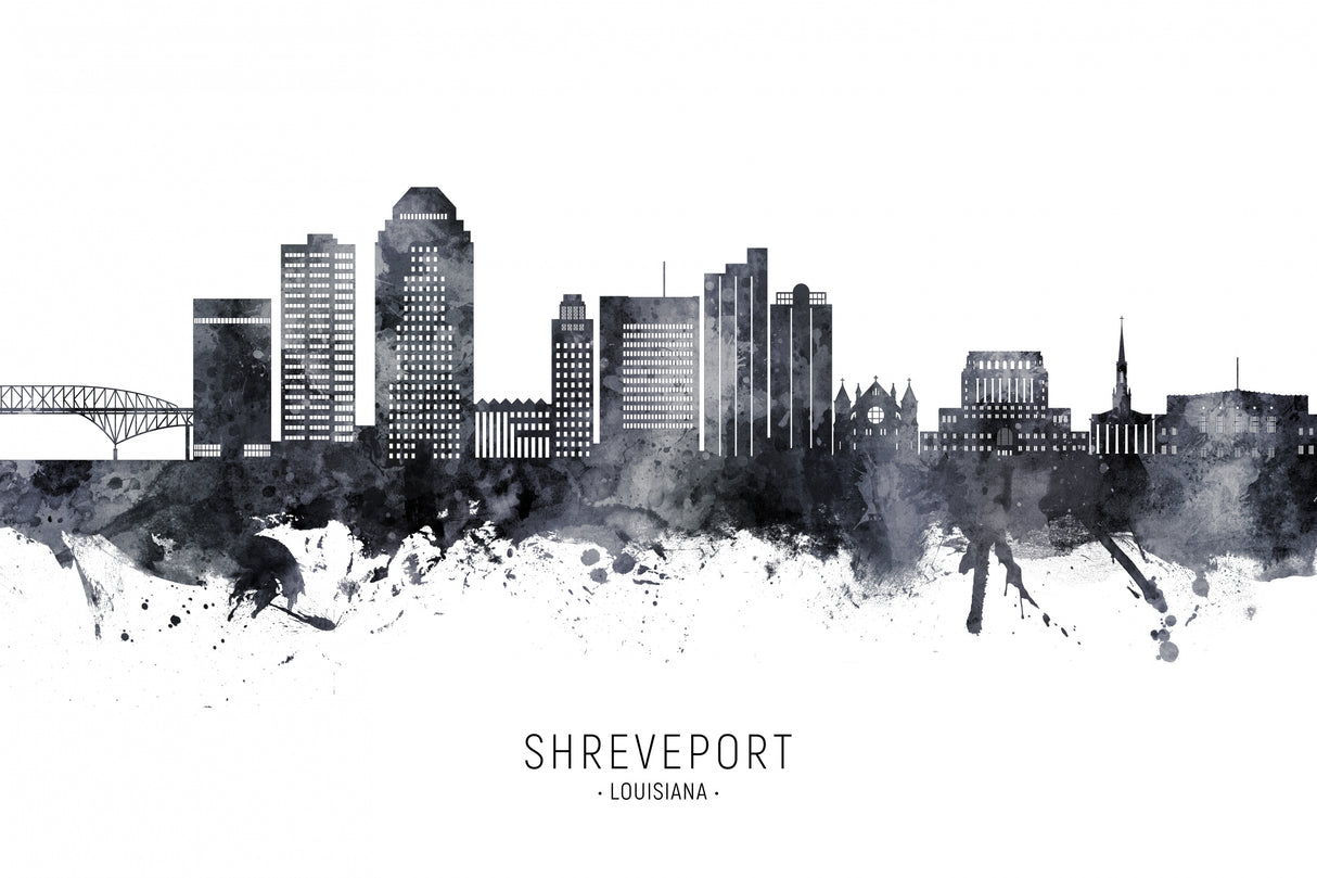 Shreveport Louisiana Skyline Poster och Canvastavla