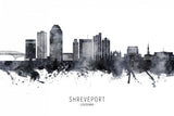 Shreveport Louisiana Skyline Poster och Canvastavla