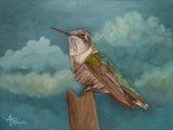 Moonlighting Hummingbird Poster och Canvastavla